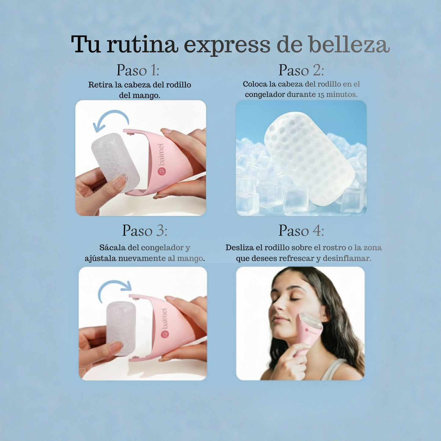 Icyme Ice Roller & Gua Sha – Pink